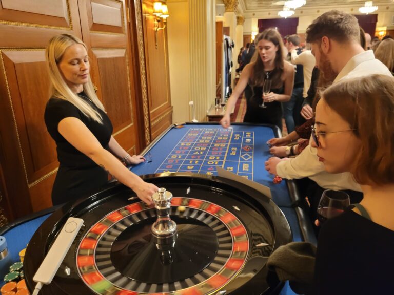 Roulette wheel in action